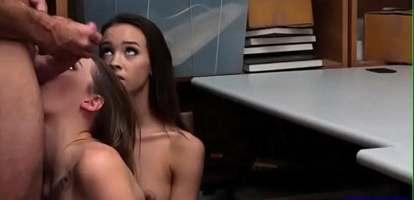  Teens Charity Crawford and Zoey Laine need to suck guard dick to be go home free